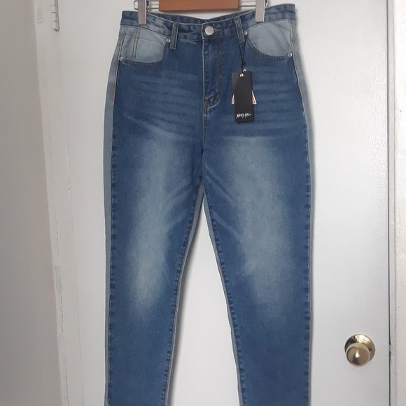 Nasty Gal "Two Sides to Every Story Mom Jeans" Sz. 8 NWT - Picture 1 of 14